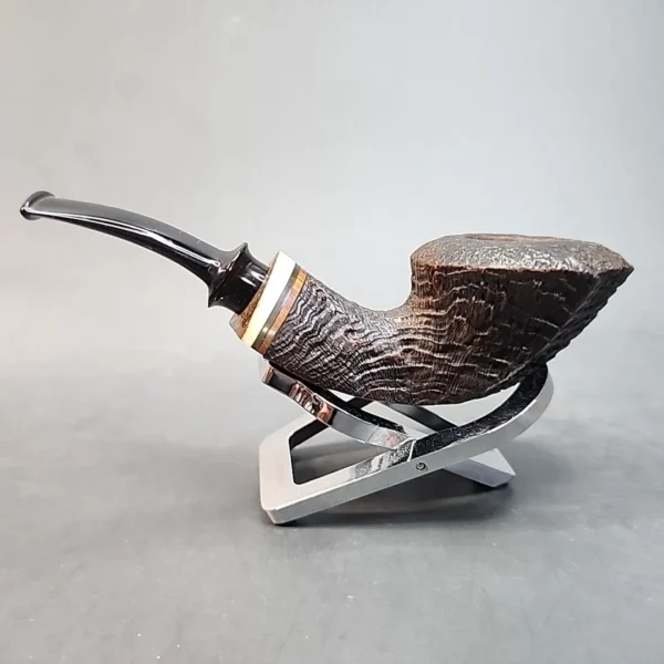 Jody Davis Friar C08, Sandblasted Bent Dublin Briar Pipe, American Estates [SOLD OUT] - Image 8
