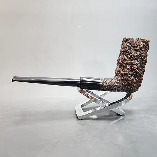 Castello Sea Rock Rusticated Stacked Billiard Military Mount Estate Briar Pipe [SOLD OUT] - Image 8