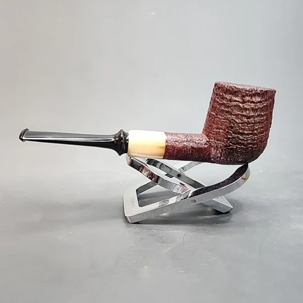 Trey Rice Pipe, Sandblasted Danish Straight Billiard Estate Briar Pipe, American Estates [SOLD OUT] - Image 8