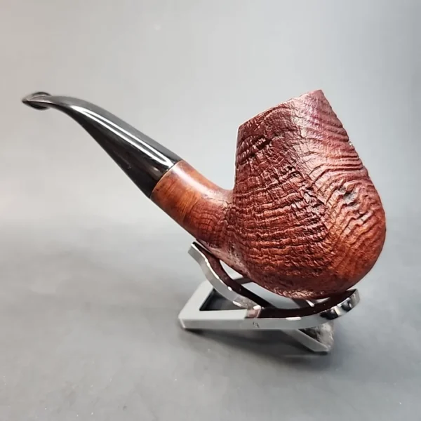 Bjarne Nielsen Signature Grade, Sandblasted Bent Egg, Estate Briar Pipe, Danish Estates [SOLD OUT] - Image 8