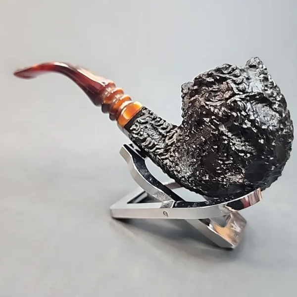 Jobey Stromboli Extra 30, Rusticated Bent Brandy Estate Briar Pipe, Italian Estates [SOLD OUT] - Image 9