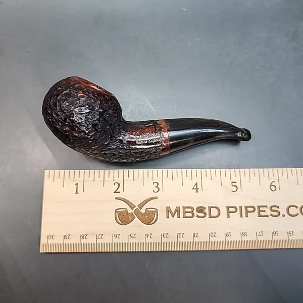 Cucciola Rusticated Bent Author, Horn Stem Estate Briar Pipe [SOLD OUT] - Image 9