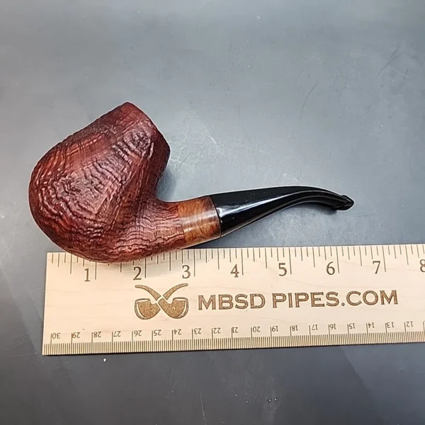 Bjarne Nielsen Signature Grade, Sandblasted Bent Egg, Estate Briar Pipe, Danish Estates [SOLD OUT] - Image 10