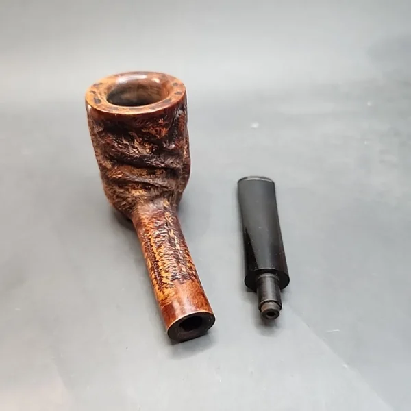 Custombilt Partially Rusticated Straight Billiard Estate Briar Pipe [SOLD OUT] - Image 11