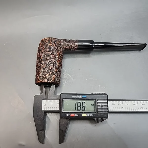 Castello Sea Rock Rusticated Stacked Billiard Military Mount Estate Briar Pipe [SOLD OUT] - Image 11