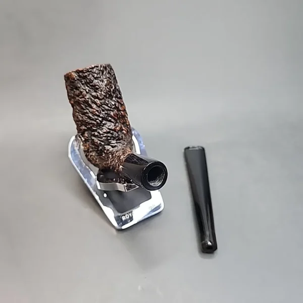 Castello Sea Rock Rusticated Stacked Billiard Military Mount Estate Briar Pipe [SOLD OUT] - Image 12