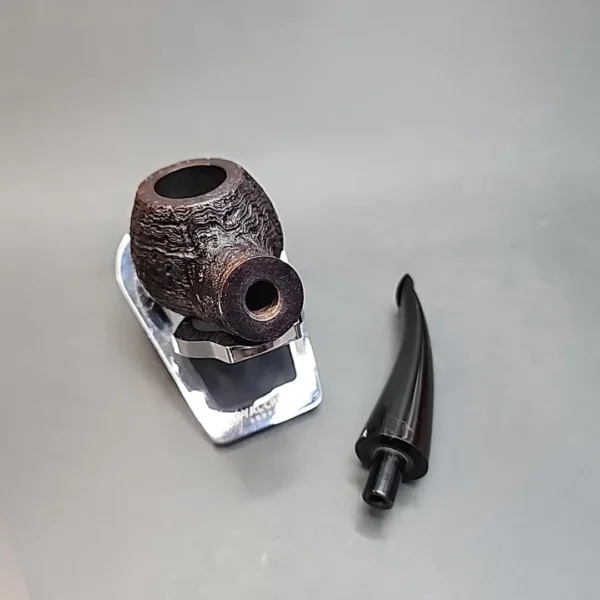 Eric Klodt Sandblasted Bent Author Estate Briar Pipe, American Estates [SOLD OUT] - Image 12