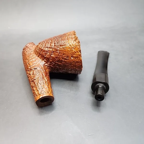 Wilmer Sandblasted Ring Grain Faux Cavalier Estate Briar Pipe, English Estates [SOLD OUT] - Image 12