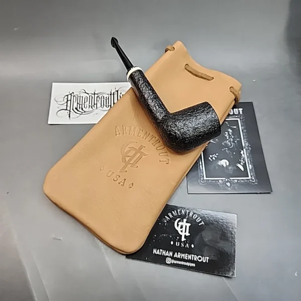 Nathan Armentrout Sandblasted Lumberman with Mammoth, Handmade Briar Pipe [SOLD OUT] - Image 13