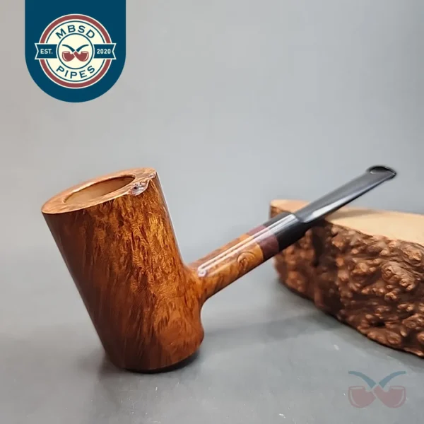 Atin Smooth Bent Poker Handmade Briar Pipe, Iranian