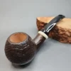 Keresaspa Sandblasted Bent Apple Handmade Briar Pipe, Iran Artisan Pipe - Image 3