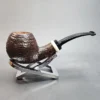 Keresaspa Sandblasted Bent Apple Handmade Briar Pipe, Iran Artisan Pipe - Image 4