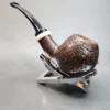 Keresaspa Sandblasted Bent Apple Handmade Briar Pipe, Iran Artisan Pipe - Image 7