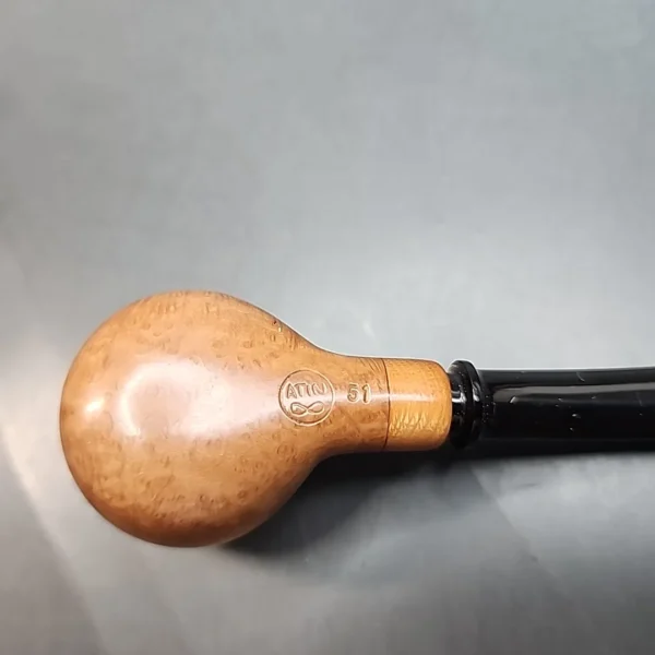 Atin 51, Slightly Bent Prince Handmade Briar Pipe, Iran - Image 8