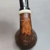 Keresaspa Sandblasted Bent Apple Handmade Briar Pipe, Iran Artisan Pipe - Image 9