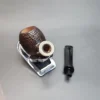 Keresaspa Sandblasted Bent Apple Handmade Briar Pipe, Iran Artisan Pipe - Image 12