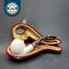 MBSD Meerschaum Bent Apple Block Meerschaum Pipe, Fitted Case [SOLD OUT]