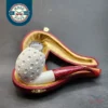 MBSD Meerschaum Lattice Bent Apple Block Meerschaum, Pipe Fitted Case [SOLD OUT]