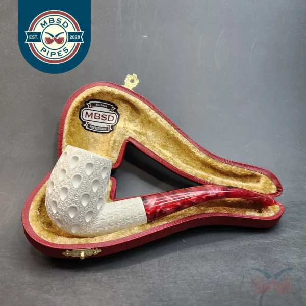 MBSD Meerschaum, Bent Billiard Block Meerschaum Pipe, Fitted Case [SOLD OUT]