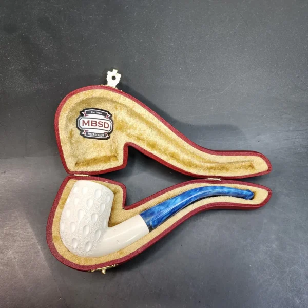 MBSD Meerschaum Bent Billiard Block Meerschaum Pipe, Fitted Case [SOLD OUT] - Image 3