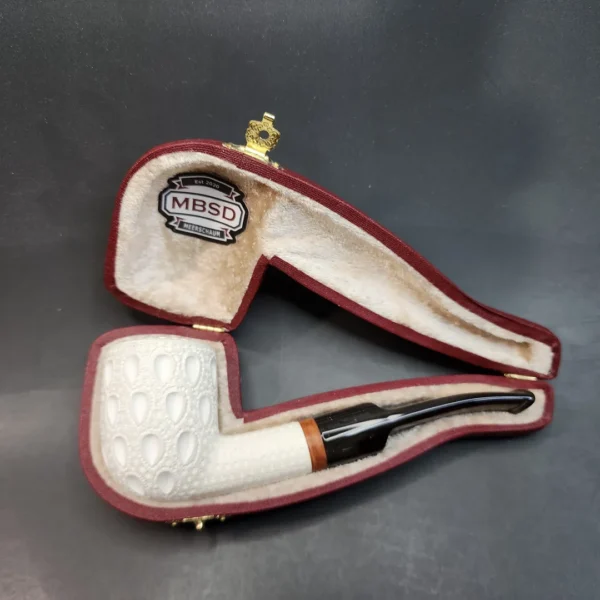 MBSD Meerschaum Deluxe, Slightly Bent Pot, Block Meerschaum Pipe, Briar-Mortis [SOLD OUT] - Image 3