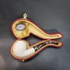 MBSD Meerschaum Bent Apple Block Meerschaum Pipe, Fitted Case [SOLD OUT] - Image 3
