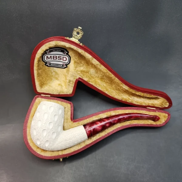 MBSD Meerschaum, Bent Billiard Block Meerschaum Pipe, Fitted Case [SOLD OUT] - Image 3