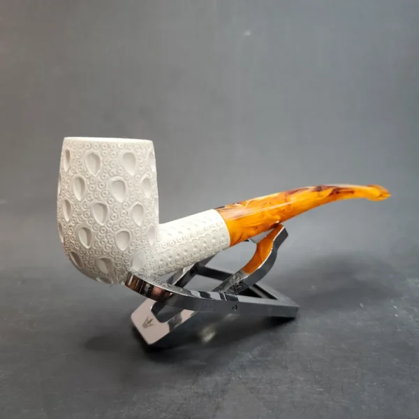 MBSD Meerschaum Bent Billiard Block Meerschaum Pipe, Fitted Case [SOLD OUT] - Image 4