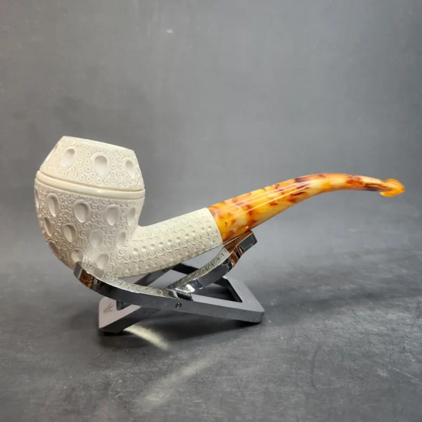 MBSD Meerschaum Bent Rhodesian Block Meerschaum Pipe, Fitted Case [SOLD OUT] - Image 4