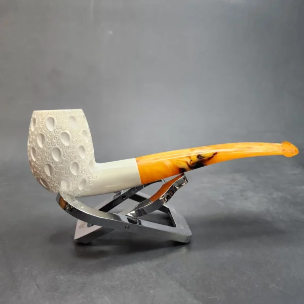 MBSD Meerschaum Bent Egg Block Meerschaum Pipe, Fitted Case [SOLD OUT] - Image 4