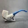 MBSD Meerschaum Lattice Bent Billiard Block Meerschaum Pipe, Fitted Case [SOLD OUT] - Image 4