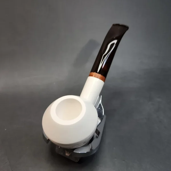 MBSD Meerschaum Deluxe, Bent Rhodesian Block Meerschaum Pipe, Briar-Mortis [SOLD OUT] - Image 5
