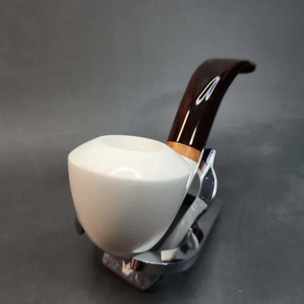MBSD Meerschaum Deluxe, Bent Rhodesian Block Meerschaum Pipe, Briar-Mortis [SOLD OUT] - Image 5