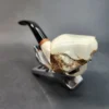 MBSD Meerschaum Deluxe Natural, Freehand Block Meerschaum Pipe, Briar-Mortise - Image 5