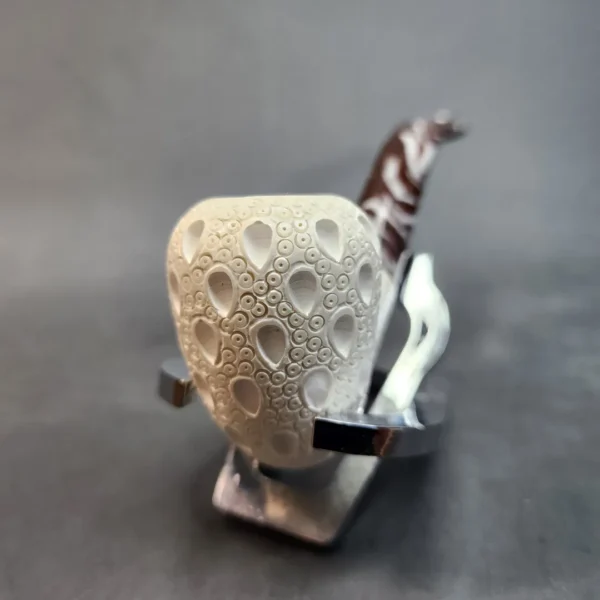 MBSD Meerschaum Lattice Bent Acorn Block Meerschaum Pipe [SOLD OUT] - Image 5