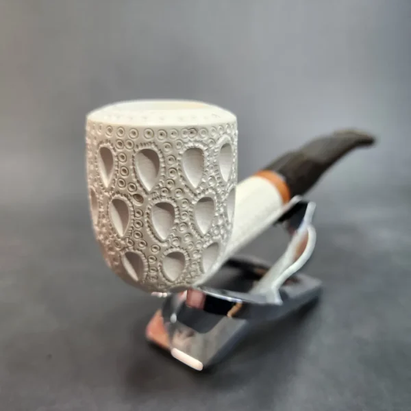 MBSD Meerschaum Deluxe, Slightly Bent Pot, Block Meerschaum Pipe, Briar-Mortis [SOLD OUT] - Image 5