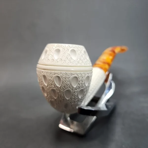MBSD Meerschaum Bent Rhodesian Block Meerschaum Pipe, Fitted Case [SOLD OUT] - Image 5