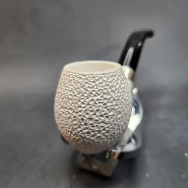 MBSD Meerschaum Deluxe, Rusticated Bent Apple Block Meerschaum Pipe [SOLD OUT] - Image 5