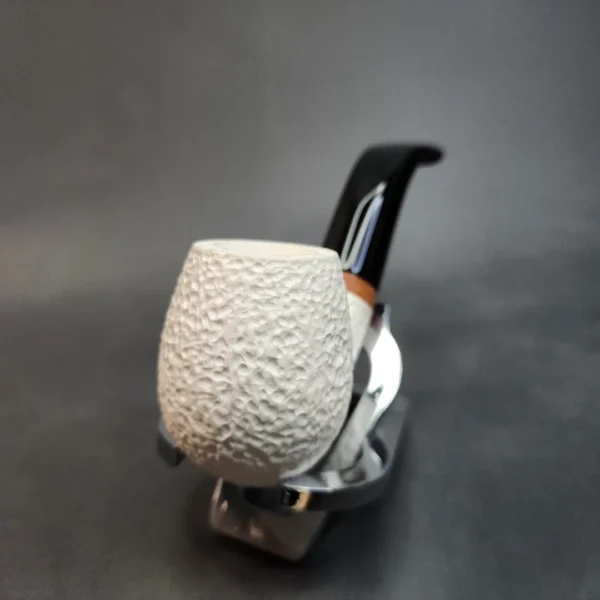 MBSD Meerschaum Deluxe, Rusticated Bent Apple Block Meerschaum Pipe, Briar-Mortis [SOLD OUT] - Image 5