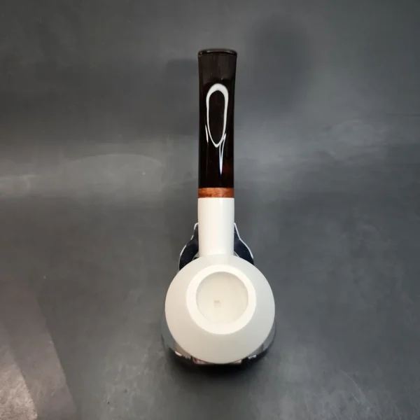 MBSD Meerschaum Deluxe, Bent Rhodesian Block Meerschaum Pipe, Briar-Mortis [SOLD OUT] - Image 6