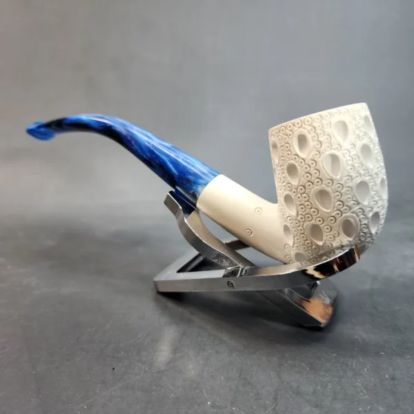 MBSD Meerschaum Bent Billiard Block Meerschaum Pipe, Fitted Case [SOLD OUT] - Image 6