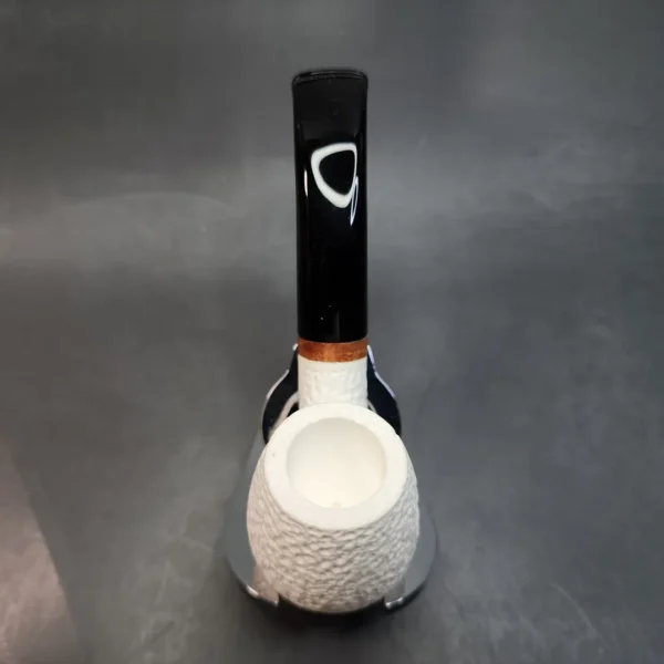 MBSD Meerschaum Deluxe, Rusticated Bent Apple Block Meerschaum Pipe, Briar-Mortis [SOLD OUT] - Image 6