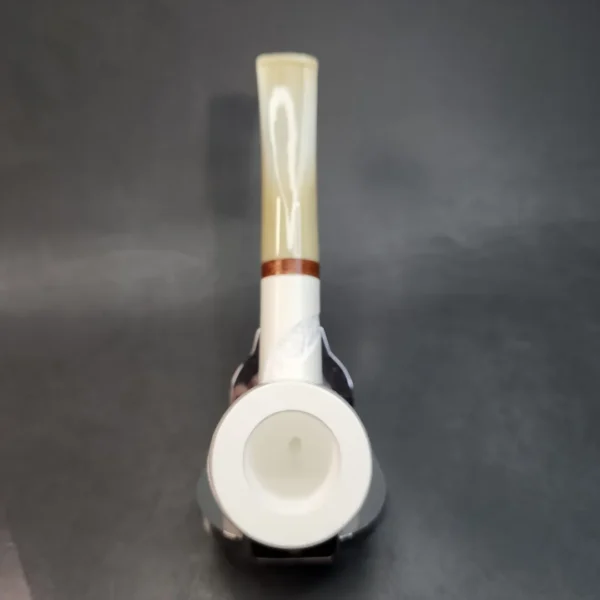 MBSD Meerschaum Deluxe, Slightly Bent Billiard Block Meerschaum Pipe, Briar-Mortis [SOLD OUT] - Image 6