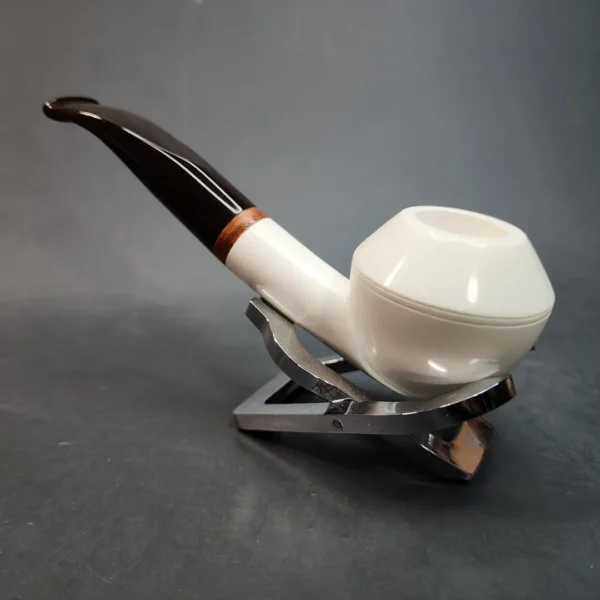 MBSD Meerschaum Deluxe, Bent Rhodesian Block Meerschaum Pipe, Briar-Mortis [SOLD OUT] - Image 7