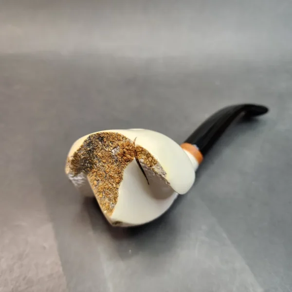 MBSD Meerschaum Deluxe Natural, Freehand Block Meerschaum Pipe, Briar-Mortise - Image 7