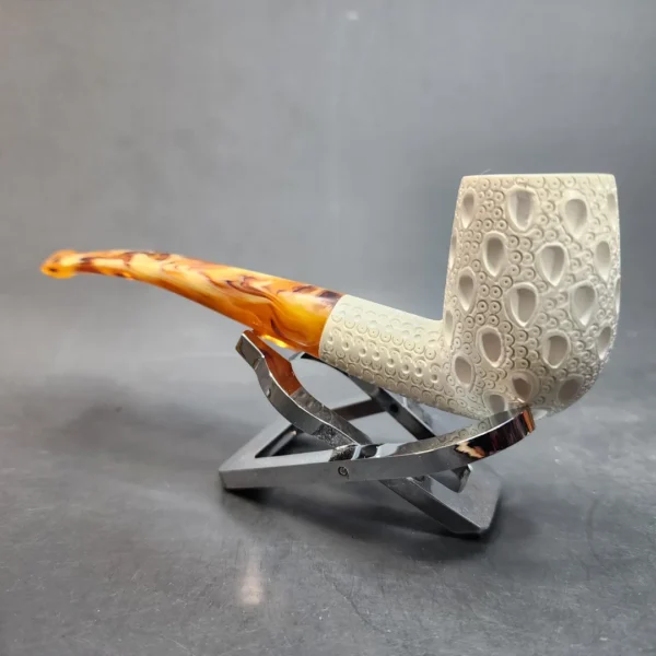 MBSD Meerschaum Bent Billiard Block Meerschaum Pipe, Fitted Case [SOLD OUT] - Image 7