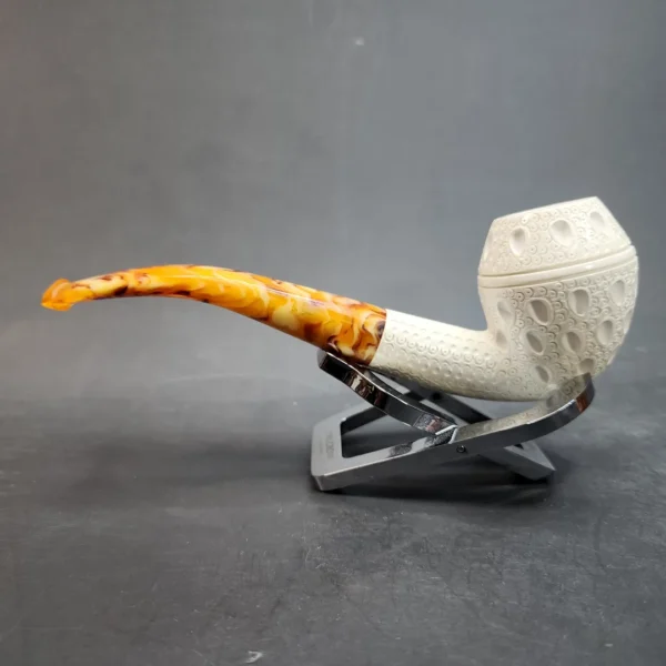 MBSD Meerschaum Bent Rhodesian Block Meerschaum Pipe, Fitted Case [SOLD OUT] - Image 7