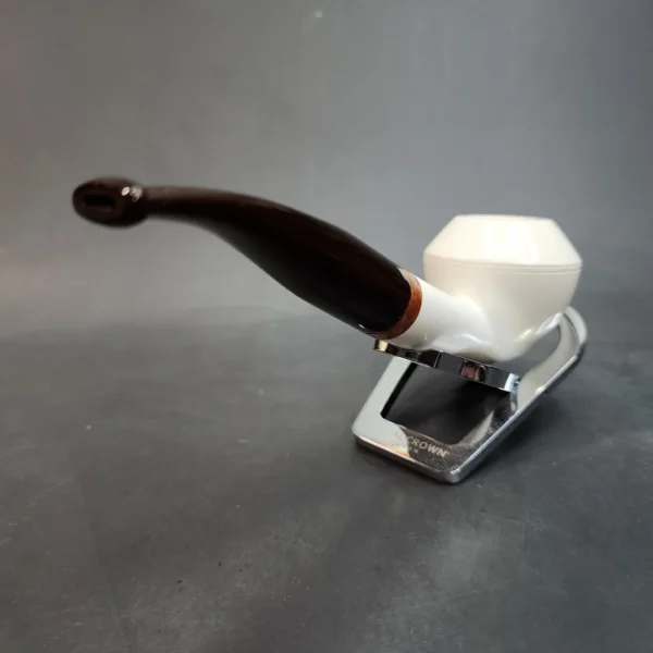 MBSD Meerschaum Deluxe, Bent Rhodesian Block Meerschaum Pipe, Briar-Mortis [SOLD OUT] - Image 8