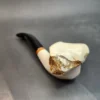 MBSD Meerschaum Deluxe Natural, Freehand Block Meerschaum Pipe, Briar-Mortise - Image 8
