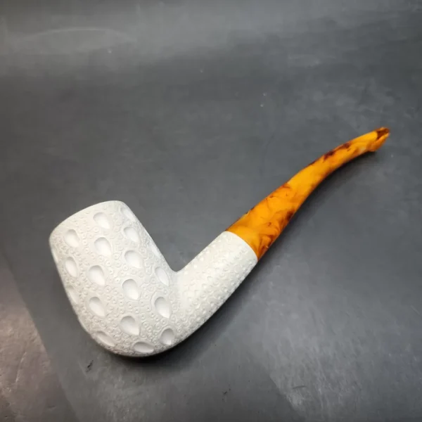 MBSD Meerschaum Bent Billiard Block Meerschaum Pipe, Fitted Case [SOLD OUT] - Image 8